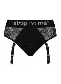 Черные трусики для насадок Diva Lingerie Harness - size M - Strap-on-me - купить с доставкой в Реутове