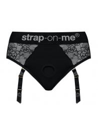 Черные трусики для насадок Diva Lingerie Harness - size L - Strap-on-me - купить с доставкой в Реутове