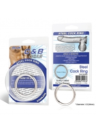Стальное эрекционное кольцо STEEL COCK RING - 4.5 см. - BlueLine - в Реутове купить с доставкой