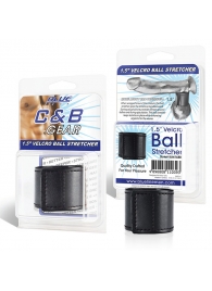 Хомут-утяжка для мошонки из искусственной кожи на липучке VELCRO BALL STRETCHER- 4 см. - BlueLine - в Реутове купить с доставкой