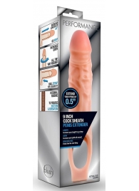 Телесная насадка на пенис 9 Inch Cock Sheath Extender - 22,2 см. - Blush Novelties - в Реутове купить с доставкой