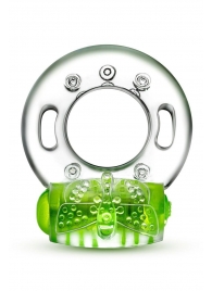 Зеленое эрекционное виброкольцо Arouser Vibrating C-Ring - Blush Novelties - в Реутове купить с доставкой