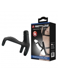 Черная вибронасадка на пенис Vibrating Penis Sling - Baile - в Реутове купить с доставкой