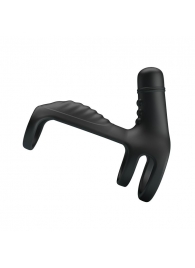 Черная вибронасадка на пенис Vibrating Penis Sling - Baile - в Реутове купить с доставкой