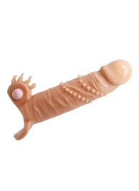Телесная удлиняющая вибронасадка Penis Sleeve Connor - 17 см. - Baile - в Реутове купить с доставкой