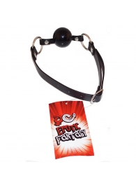 Силиконовый черный кляп-шарик на ремне Black Ballgag - Erotic Fantasy - купить с доставкой в Реутове