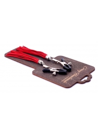 Металлические зажимы на соски с красными замшевыми кисточками - Crazy Handmade - купить с доставкой в Реутове