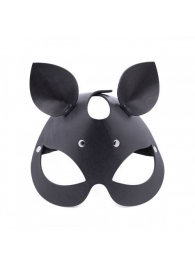 Черная кожаная маска  Кошка  с маленькими ушками - Crazy Handmade - купить с доставкой в Реутове