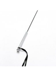 Черный кожаный стек с гладкой ручкой - 55 см. - Crazy Handmade - купить с доставкой в Реутове