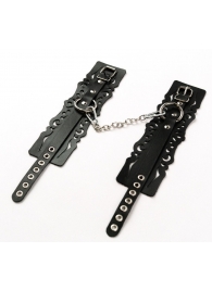 Узорчатые кожаные оковы с регулируемыми ремешками - Crazy Handmade - купить с доставкой в Реутове