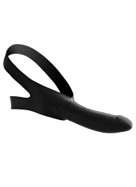 Черный кляп-страпон Masters Mini Face Fuck Strap-On - 14 см. - XR Brands - купить с доставкой в Реутове