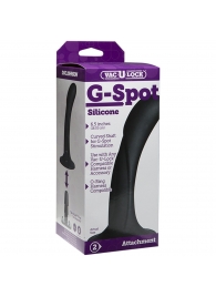 Черная изогнутая насадка Vac-U-Lock G-Spot - 16,5 см. - Doc Johnson - купить с доставкой в Реутове