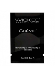 Крем для массажа и мастурбации Wicked Stroking and Massage Creme - 3 мл. - Wicked - купить с доставкой в Реутове