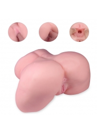 Реалистичный мастурбатор-полуторс с 2 рабочими отверстиями - S-HANDE - в Реутове купить с доставкой