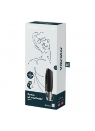 Черный мастурбатор с вибрацией Power Masturbator - Satisfyer - в Реутове купить с доставкой