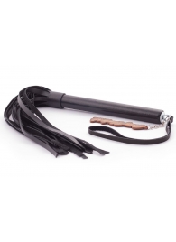 Черная кожаная плеть  Индиго  - 50 см. - Crazy Handmade - купить с доставкой в Реутове