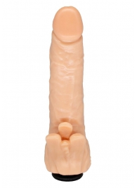 Телесная гелевая насадка-фаллос с клиторальными лепестками - 18,5 см. - LOVETOY (А-Полимер) - купить с доставкой в Реутове