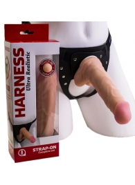 Страпон Harness из двух предметов: регулируемые трусики и насадка-фаллос - 17,5 см. - LOVETOY (А-Полимер) - купить с доставкой в Реутове