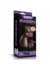 Женский темнокожий страпон Easy Strapon Set 7 Inch - 18 см. - Lovetoy - купить с доставкой в Реутове