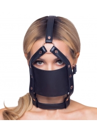 Черный намордник с кляпом-шаром Head Harness With A Gag - Orion - купить с доставкой в Реутове