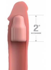 Телесная насадка-удлинитель 2 Inch Silicone X-tension with Strap - 20,3 см. - Pipedream - в Реутове купить с доставкой