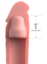 Телесная насадка-удлинитель 1 Inch Silicone X-tension - 17,8 см. - Pipedream - в Реутове купить с доставкой
