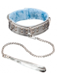 Серебристый ошейник из искусственной кожи - Sitabella - купить с доставкой в Реутове
