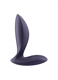 Фиолетовый анальный вибростимулятор Power Plug - Satisfyer - в Реутове купить с доставкой