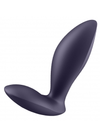 Фиолетовый анальный вибростимулятор Power Plug - Satisfyer - в Реутове купить с доставкой