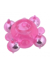 Эрекционное кольцо c бусинками - Toyfa Basic - в Реутове купить с доставкой