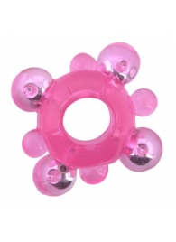 Эрекционное кольцо c бусинками - Toyfa Basic - в Реутове купить с доставкой