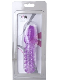 Фиолетовая насадка, удлиняющая половой член - 13,5 см. - Toyfa Basic - в Реутове купить с доставкой