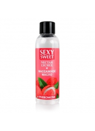 Массажное масло Sexy Sweet Nectar Lychee с феромонами и ароматом личи - 75 мл. - Биоритм - купить с доставкой в Реутове