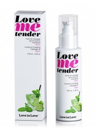 Съедобное согревающее массажное масло Love Me Tender Mojito с ароматом мохито - 100 мл. - Love to Love - купить с доставкой в Реутове