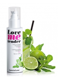 Съедобное согревающее массажное масло Love Me Tender Mojito с ароматом мохито - 100 мл. - Love to Love - купить с доставкой в Реутове
