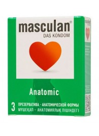 Презервативы анатомической формы Masculan Anatomic - 3 шт. - Masculan - купить с доставкой в Реутове