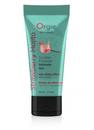Съедобный интимный гель Orgie Lube Tube Cocktail Strawberry Mojito - 50 мл. - ORGIE - купить с доставкой в Реутове