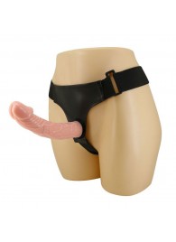 Гладкий фаллоимитатор с крупной головкой на ремешках - 19,7 см. - Baile - купить с доставкой в Реутове