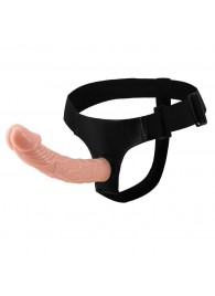 Гладкий фаллоимитатор с крупной головкой на ремешках - 19,7 см. - Baile - купить с доставкой в Реутове