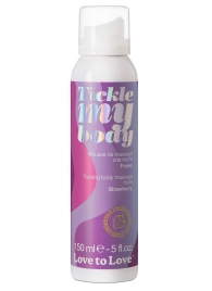 Массажная хрустящая пенка Tickle My Body Strawberry с ароматом клубники - 150 мл. - Love to Love - купить с доставкой в Реутове