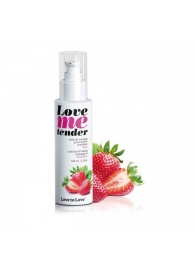 Съедобное согревающее массажное масло Love Me Tender Strawberry с ароматом клубники - 100 мл. - Love to Love - купить с доставкой в Реутове