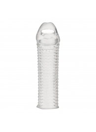 Текстурированная насадка на пенис Clear Textured Penis Enhancing Sleeve Extension - 16,5 см. - BlueLine - в Реутове купить с доставкой