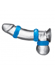 Комплект из трех голубых колец для эрекции 3-Pack Nuts   Bolts Stretch Cock Ring Set - BlueLine - в Реутове купить с доставкой