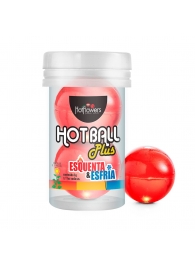 Лубрикант на масляной основе Hot Ball Plus с охлаждающе-разогревающим эффектом (2 шарика по 3 гр.) - HotFlowers - купить с доставкой в Реутове