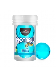 Лубрикант на масляной основе Hot Ball Plus с охлаждающим эффектом (2 шарика по 3 гр.) - HotFlowers - купить с доставкой в Реутове