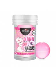 Лубрикант на силиконовой основе с эффектом вибрации Xana Loka Hot Ball (2 шарика по 3 гр.) - HotFlowers - купить с доставкой в Реутове