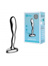 Стальной стимулятор простаты Stainless Steel Prostate Plug - 11,5 см. - b-Vibe - в Реутове купить с доставкой