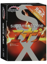 Презервативы Sagami Xtreme ENERGY с ароматом энергетика - 3 шт. - Sagami - купить с доставкой в Реутове