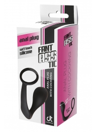 Черное эрекционное кольцо с анальной пробкой Anal Plug With Cockring - Dream Toys - в Реутове купить с доставкой