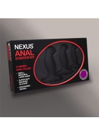 Набор из 3 массажеров простаты чёрного цвета NEXUS ANAL STARTER KIT - Nexus Range - в Реутове купить с доставкой